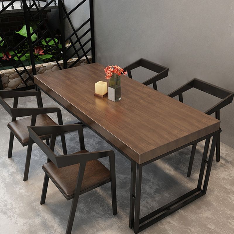 Industrial 1/4/5/7 Pieces Dinette Set Solid Wood Dining Table Set Clearhalo 'Dining Room Sets' 'Dining Tables & Seating' 'dining_room_set' 'furn' 'furn_dining_room_set' 'Furniture' 'furniture_dining_room_set' 'Kitchen & Dining Furniture' 'kitchen&dining_furn' 'kitchen' 1200x1200_e6b26410-b44b-4a64-a921-e90f26dc567d