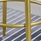Modern Upholstered Counter Stool Bar-height Low Back Bar Stool with Metal Base