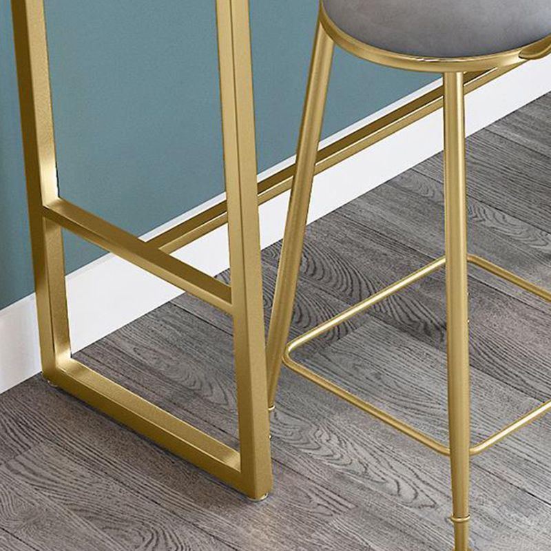 Glam Style Bartafel Bistrotafel met kunstmarmeren blad en gouden onderstel