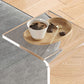 Modern Acrylic End Side Table Square Corner Table for Living Room