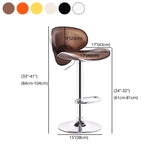 Modern Liftable Rotatable Counter Stool Steel Household Bar Stool with Pedal and Cushion Clearhalo 'Bar Furniture' 'Bar Stools' 'bar_stools' 'furn' 'furn_bar_stools' 'furniture_bar_stools' 'Kitchen & Dining Furniture' 'kitchen&dining_furn' 'kitchen' 'kitchen_furn' Furniture' 1200x1200_e6b568ac-7d60-4c63-89f2-f06098f1969c