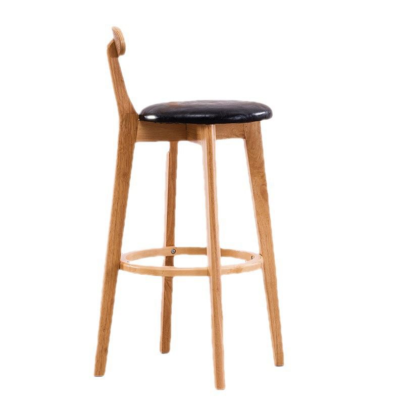 Contemporary Beech Home Barstool Matte Finish Upholstered Bar Stools Clearhalo 'Bar Furniture' 'Bar Stools' 'bar_stools' 'furn' 'furn_bar_stools' 'Furniture' 'Kitchen & Dining Furniture' 1200x1200_e6b5bf4e-85f0-4e53-8a78-0933aeb24df7