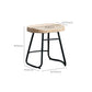 Industrial Counter Bar Stool Natural Solid Wood and Metal Saddle Seat Counter Chair