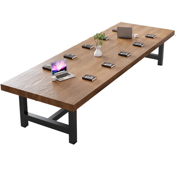 Industrial 29.53 "Descripción de la oficina de altura Madera sólida Desk de escritura de rectángulo