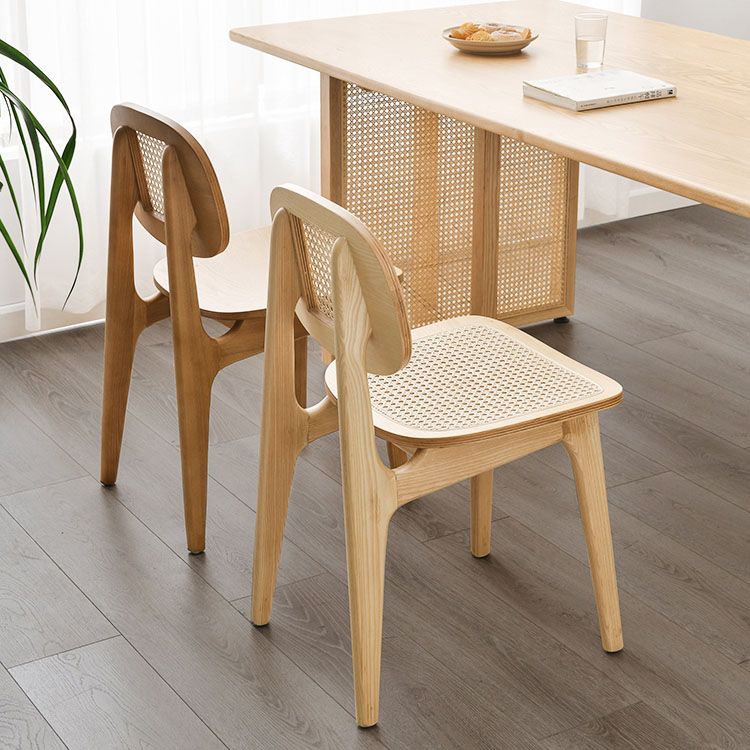 Solid Wood Dining Room Chairs Industrial Style Open Back Side Chair