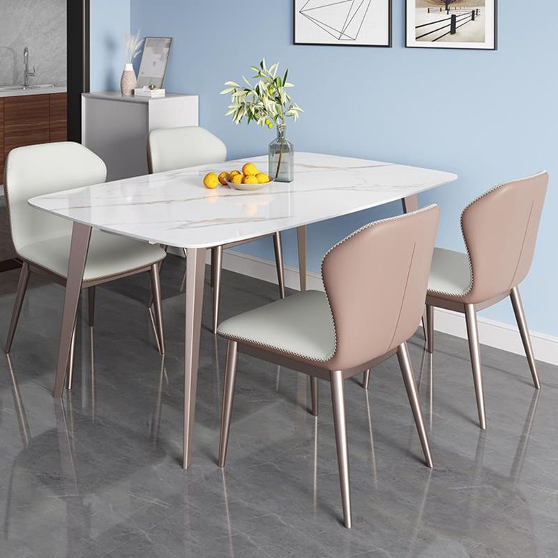 コンテンポラリースタイル1/2/5/7ピースダイニングチェアセットストーン長方形の家具
