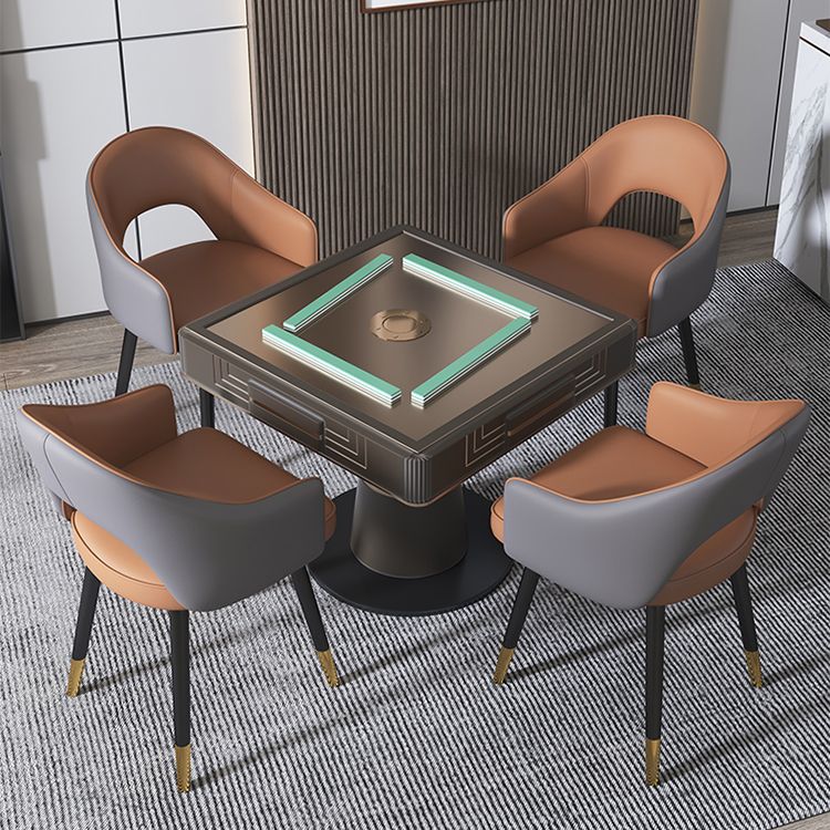 Home Scandinavian Arm Chair Upholstered Open Back Metal Dining Room Chair Clearhalo ' kitchen&dining_furn' 'Dining Chairs' 'Dining Tables & Seating' 'dining_chair' 'furn' 'furn_dining_chair' 'Furniture' 'furniture_dining_chair' 'Kitchen & Dining Furniture' 'kitchen' 1200x1200_e6b7cec2-5e4d-48d9-8d4c-843421b9d64d