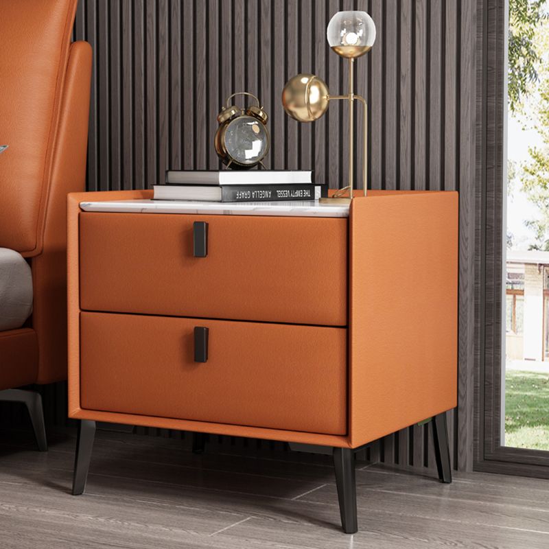 Contemporary Accent Table Nightstand Stone Nightstand with Drawers Clearhalo 'Bedroom Furniture' 'furn' 'furn_night_stand' 'Furniture' 'night_stand' 'Nightstands' 1200x1200_e6b7d431-cb9d-4d74-a847-b06435f3a81e