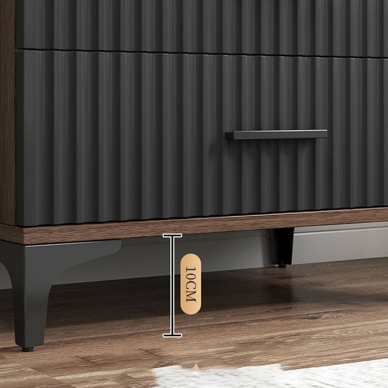 CHOSE D'ACCENDIE RECTANGE BALCK CONtemporaine avec des jambes en métal droit