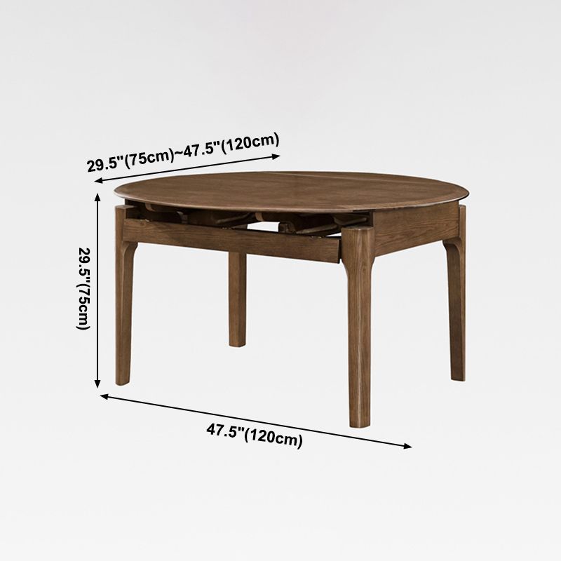 Modern Style Brown Dining Table Round Solid Wood Dining Table with 4 Legs Clearhalo ' dining_table' 'Dining Tables & Seating' 'Dining Tables' 'furn' 'furn_dining_table' 'Furniture' 'furniture_dining_table' 'Kitchen & Dining Furniture' 'kitchen&dining_furn' 'kitchen' 'kitchen_dining_table' 1200x1200_e6b80a70-2fb6-40ce-9f72-ff70c31483c2