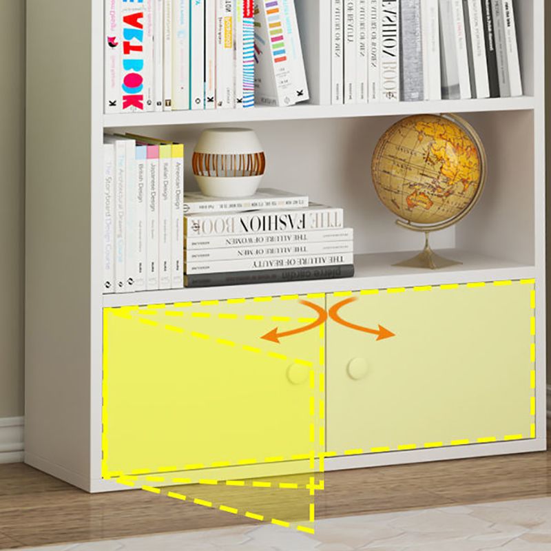 Modern Style Bookshelf Closed Back Engineered Wood Urban Bookcase for Home