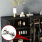 Stile sideboard in vetro moderno in stile sala da pranzo 36,6 "h buffet server in nero
