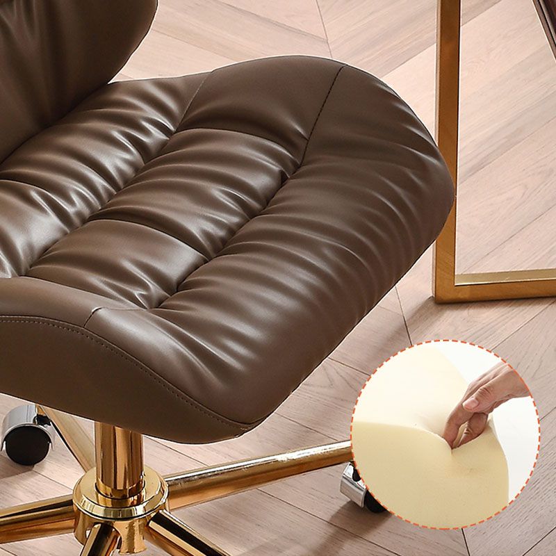 Sedia da ufficio girevole contemporanea compito in fico in pelle sedia