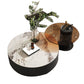 Glass Modern Round Side Table Bedroom No Distressing End Table