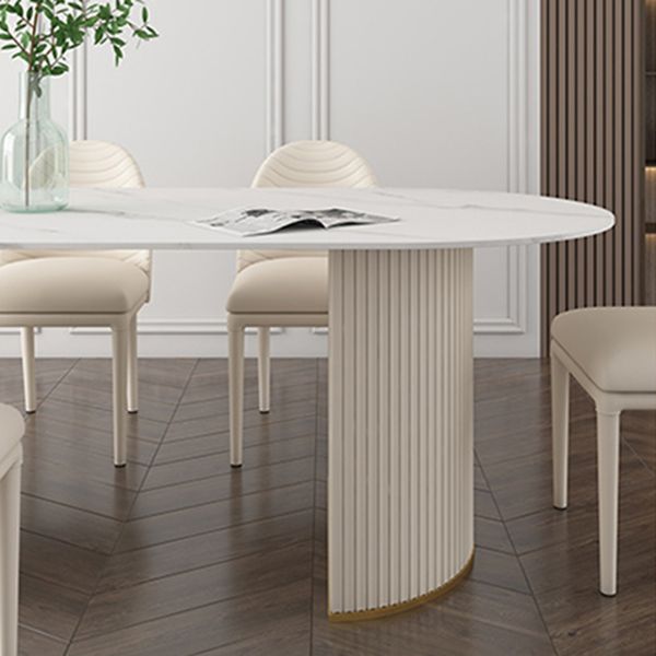 Metal Traditional Luxury Freeform Table Sintered Stone Table with Double Pedestal Clearhalo ' dining_table' 'Dining Tables & Seating' 'Dining Tables' 'furn' 'furn_dining_table' 'Furniture' 'furniture_dining_table' 'Kitchen & Dining Furniture' 'kitchen&dining_furn' 'kitchen' 'kitchen_dining_table' 1200x1200_e6bb235e-662e-4445-ae4a-588cda0ef8bf