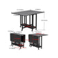 Modern 1/2/5/7 Pieces Foldable Dinette Set Black Wood Dining Table Set for Kitchen Clearhalo 'Dining Room Sets' 'Dining Tables & Seating' 'dining_room_set' 'furn' 'furn_dining_room_set' 'Furniture' 'furniture_dining_room_set' 'Kitchen & Dining Furniture' 1200x1200_e6bc0be1-0ec2-407e-8358-9b8d5db540e0