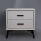 Two Drawer Solid Color Wood Nightstand 19.2"Tall Night Table Clearhalo 'Bedroom Furniture' 'furn' 'furn_night_stand' 'Furniture' 'night_stand' 'Nightstands' 1200x1200_e6bd394e-d36f-463b-93d3-d8f86a2aa287