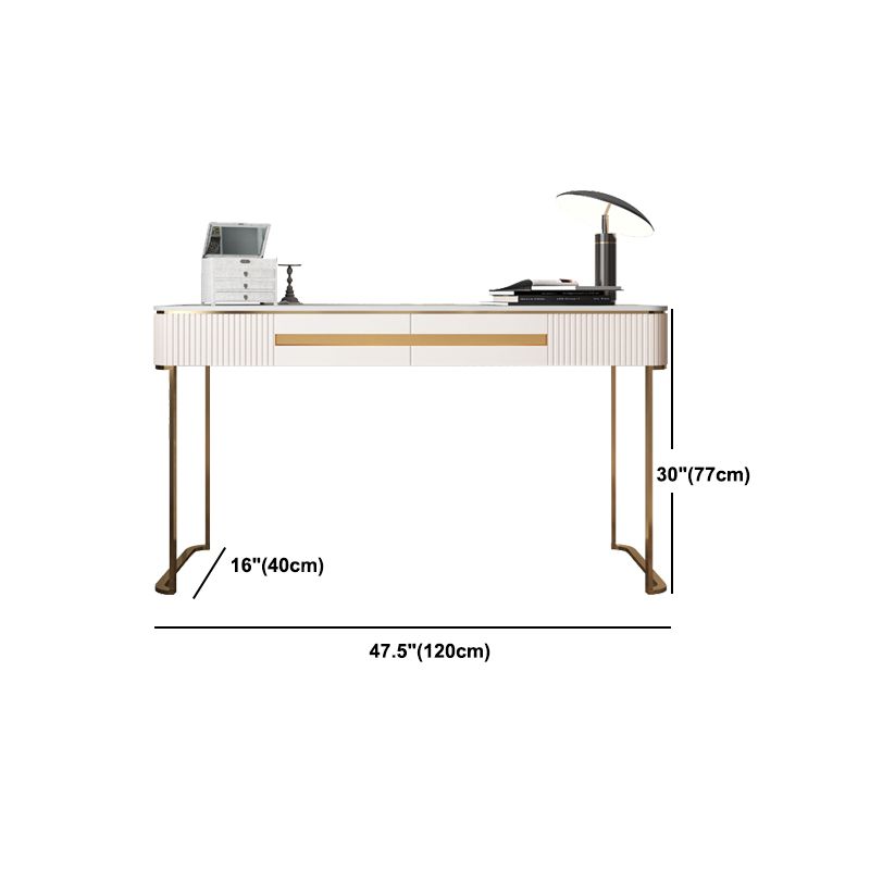 Metall Make -up -Schminktisch luxuriöser Steinhocker Set