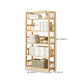 Contemporary Open Shelf Bookcase Wood Bookshelf with Shelves for Living Room