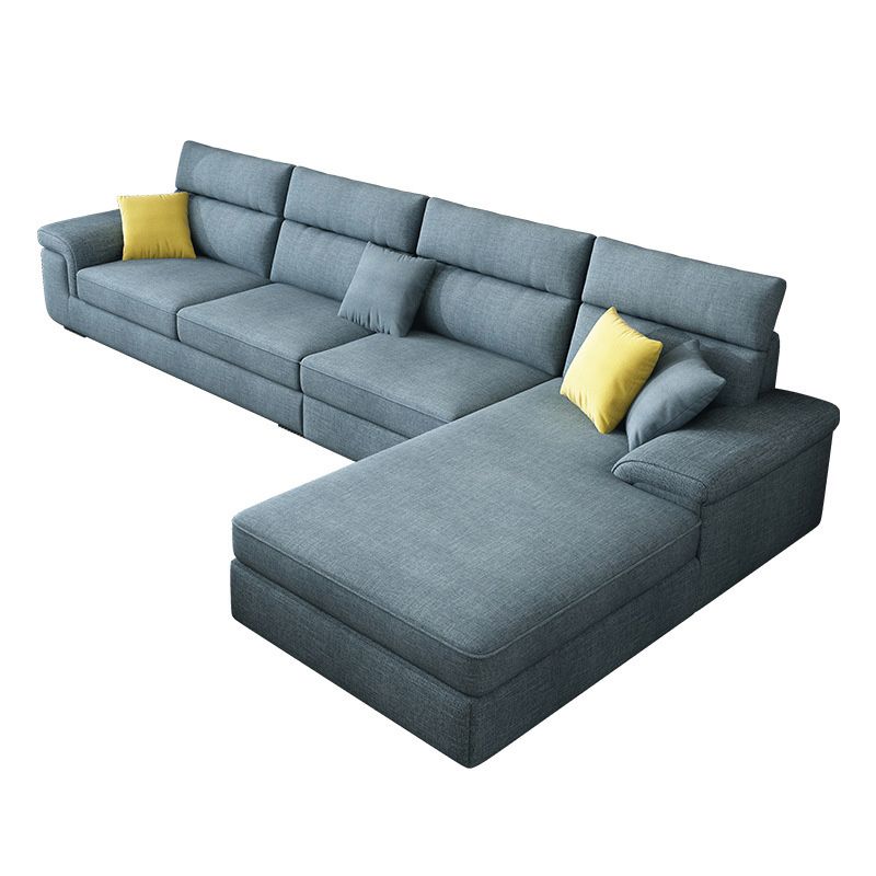 Eigentijdse 4-zits stoffen sectionele sectionele 125.98 "W Pillow Top Arm