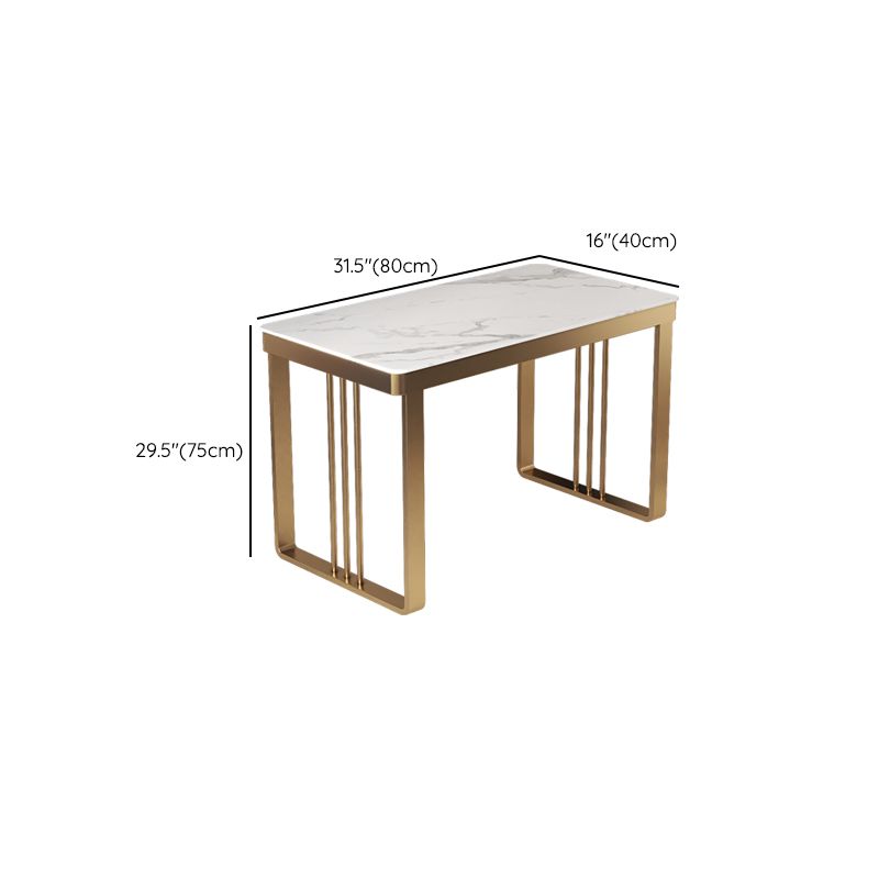 Glam 29.5"H Office Desk Sled Rectangular Writing Desk for Dormitory Clearhalo 'furn' 'furn_office_desk' 'Furniture' 'Office Desks' 'Office Furniture' 'office_desk' 1200x1200_e6c23597-6c77-451d-9d55-ee7b7dcfb679
