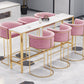 Mesa moderna con altura de barra, mesa de Bar con tapa de mármol sintético para sala de estar