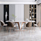 Modern Sintered Stone Dining Table Set 1/2/3/5/7 Pieces Dining Set with Pedestal Base Clearhalo 'Dining Room Sets' 'Dining Tables & Seating' 'dining_room_set' 'furn' 'furn_dining_room_set' 'Furniture' 'Kitchen & Dining Furniture' 1200x1200_e6c395bc-6170-4e33-b350-b490be789159