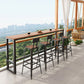Set tavolo da bar in stile moderno Tavolo da bar rettangolare da 1/2/5 pezzi con sgabelli alti