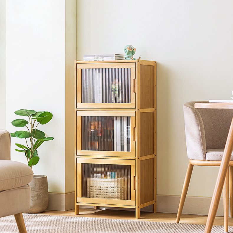 Contemporary Rectangle Storage Cabinet Natural Finish Accent Cabinet with Doors Clearhalo 'Cabinets & Chests' 'cabinets_chests' 'furn' 'furn_cabinets_chests' 'Furniture' 'Living Room Furniture' 1200x1200_e6c576f2-a1a1-4c57-9f3e-0efbea295799