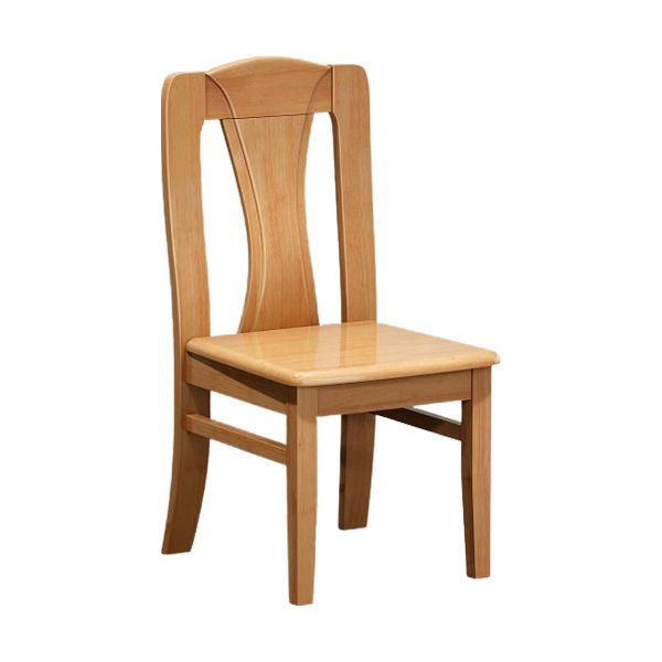 Contemporary Dining Room Rubberwood Slat Back Armless Dining Chair Clearhalo 'Dining Chairs' 'Dining Tables & Seating' 'dining_chair' 'furn' 'furn_dining_chair' 'Furniture' 'Kitchen & Dining Furniture' 1200x1200_e6c69f71-5384-404e-9128-e30e1f2d42d4