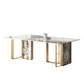 Glam Rectangle Table Set 1/4/5/7 Pieces Dining Set for Home Use