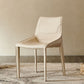 Leather Dining Chair Minimalist Design Arm Solid Back Dining Side Chair