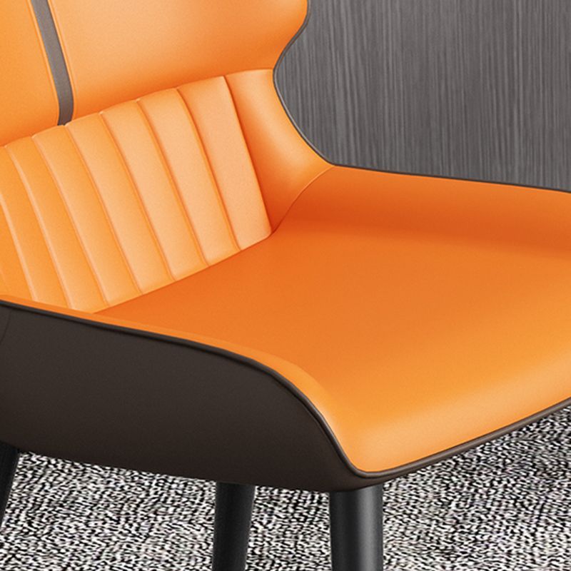 Modern Design Faux Leather Dining Chairs Wingback Parsons Chair Clearhalo 'Dining Chairs' 'Dining Tables & Seating' 'dining_chair' 'furn' 'furn_dining_chair' 'Furniture' 'furniture_dining_chair' 'Kitchen & Dining Furniture' 1200x1200_e6c9f408-57d2-47c6-9e70-d8802fac0e7a