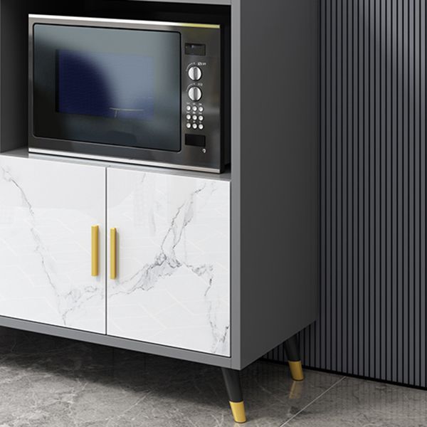 Server da pranzo per la casa in pietra in pietra in finto legno in legno con armadi