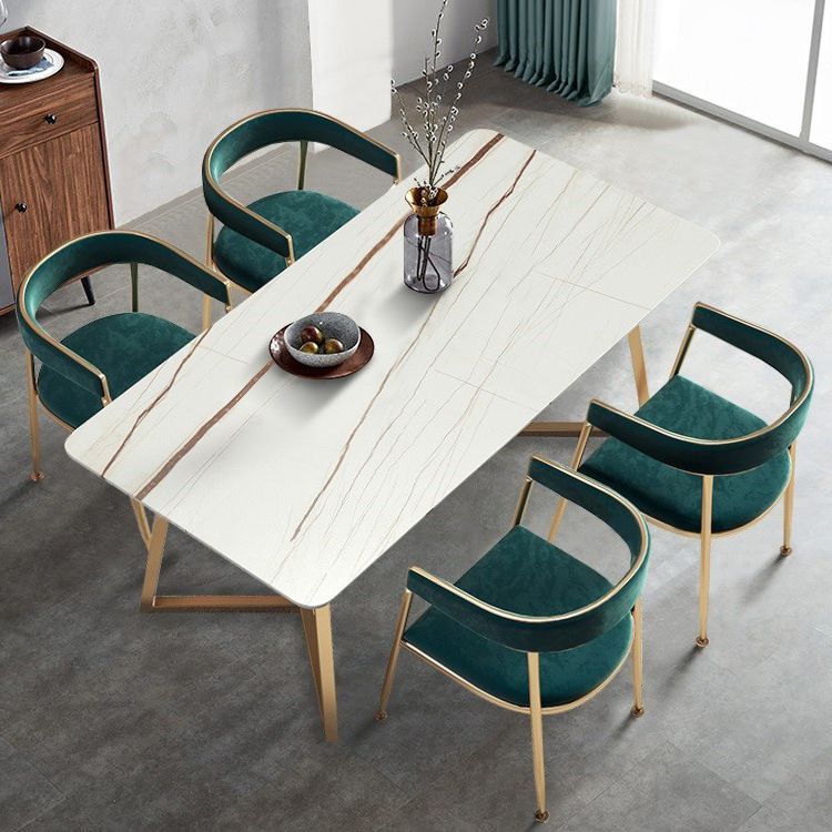 Glam 1/4/5 Pieces Dining Room Chair Set Rectangle Dining Table Set Clearhalo 'Dining Room Sets' 'Dining Tables & Seating' 'dining_room_set' 'furn' 'furn_dining_room_set' 'Furniture' 'furniture_dining_room_set' 'Kitchen & Dining Furniture' 1200x1200_e6cf459a-7f39-438f-af8d-c8168917bddb