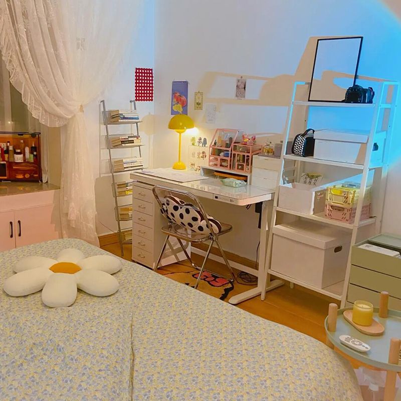 スタディルーム用のコンテンポラリーメタルブックケースオープンシェルフ本棚