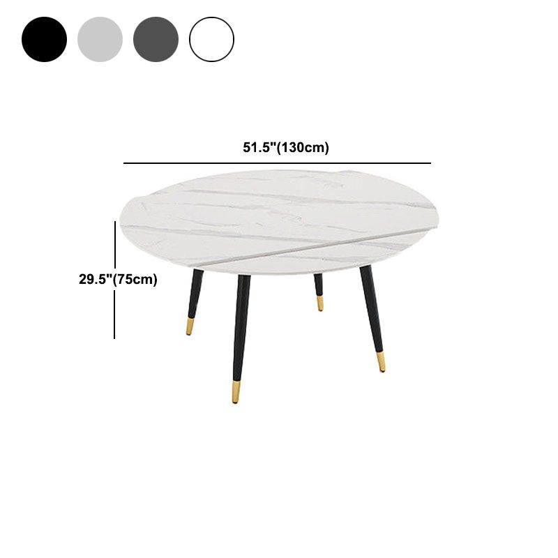 Modern Stone Round Table Standard Height Dining Table with 4 Legs Clearhalo 'Dining Tables & Seating' 'Dining Tables' 'dining_table' 'furn' 'furn_dining_table' 'Furniture' 'Kitchen & Dining Furniture' 1200x1200_e6d18fd6-0538-4fad-85ff-d0b5961fa488