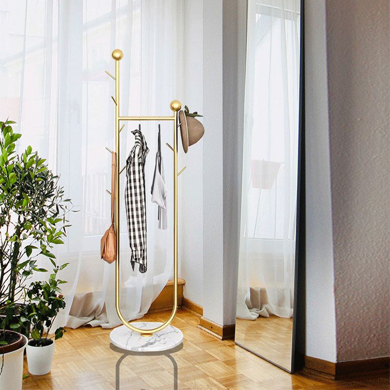 68.9-inch Tall Entryway Kit Contemporary Metal Entry Hall Tree Clearhalo 'Entry & Mudroom Furniture' 'furn' 'furn_hall_tree_coat_racks' 'Furniture' 'Hall Trees & Coat Racks' 'hall_tree_coat_racks' 1200x1200_e6d1aa7e-c37d-4d38-b9db-1a09f00620ae