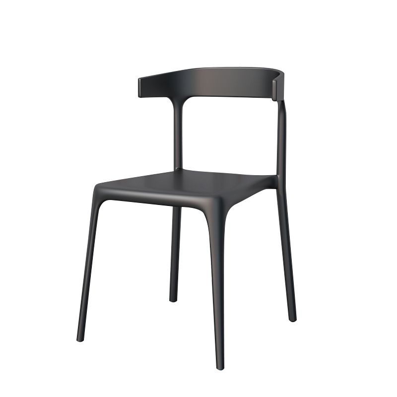 Nordic Stackable Backrest Acrylic Chair with Acrylic Legs for Dining Room