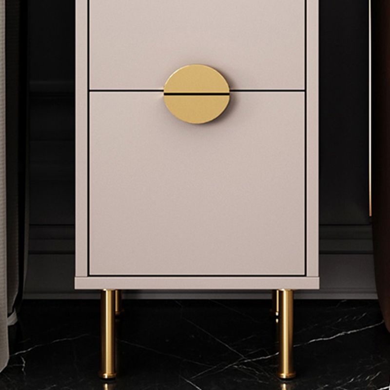 Glam Stone Top Bed Nightstand 2-Drawer Imitation Wood Legs Included Night Table Clearhalo 'Bedroom Furniture' 'furn' 'furn_night_stand' 'Furniture' 'night_stand' 'Nightstands' 1200x1200_e6d24ac1-f8cb-4da3-b721-c796348922bb