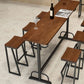 Glam 1/2/5/7 Pieces Counter Height Set Rectangle Trestle Bar Stool and Table Set