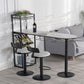 Stone Top Bar Dining Table Traditional Luxury Bar Table with Double Pedestal Base Clearhalo 'Bar Furniture' 'Bar Tables' 'bar_tables' 'Furniture' 'furniture_bar_tables' 'Kitchen & Dining Furniture' 1200x1200_e6d2ea9c-b53b-4596-ae84-6ca2f6b3530d