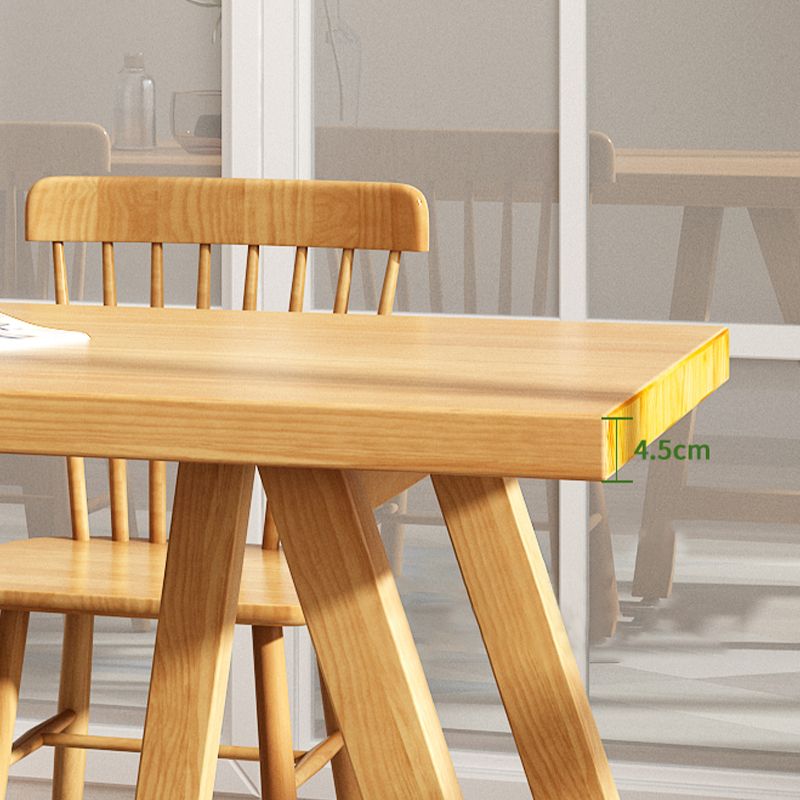 Modern 1/2/3 Pieces Dining Set Rectangle Pine Wood Dining Table for Dining Room Clearhalo 'Dining Room Sets' 'Dining Tables & Seating' 'dining_room_set' 'furn' 'furn_dining_room_set' 'Furniture' 'furniture_dining_room_set' 'Kitchen & Dining Furniture' 1200x1200_e6d38d18-731e-416e-847a-8820fa19e3ed