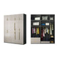 Engineered Wood Wardrobe Closet with Shelves Modern Wardrobe Cabinet
