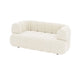 White Contemporary Seating Tuxedo Arm Sofa Sewn Pillow Back for Living Room