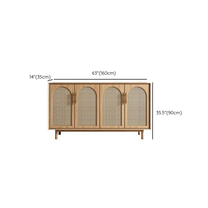 Cabinetes marrones contemporáneos Mesa de buffet de madera maciza para sala de estar