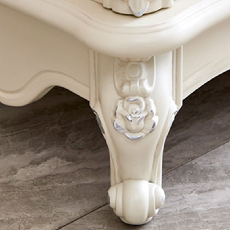 38.58"/49.21" Tall White Wooden Cabinet, Rectangle Accent Cabinet with Drawers Clearhalo 'Cabinets & Chests' 'cabinets_chests' 'furn' 'furn_cabinets_chests' 'Furniture' 'Living Room Furniture' 1200x1200_e6d93352-8d73-43fc-bfe8-ab449f32649d