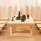 Table basse contemporaine à 4 pieds, table de cocktail en bois massif
