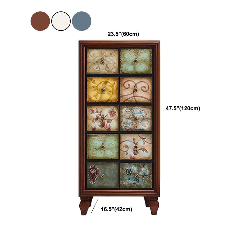 16.38-inch W Dressoir Amerikaan Traditionele vaste houten opbergkist