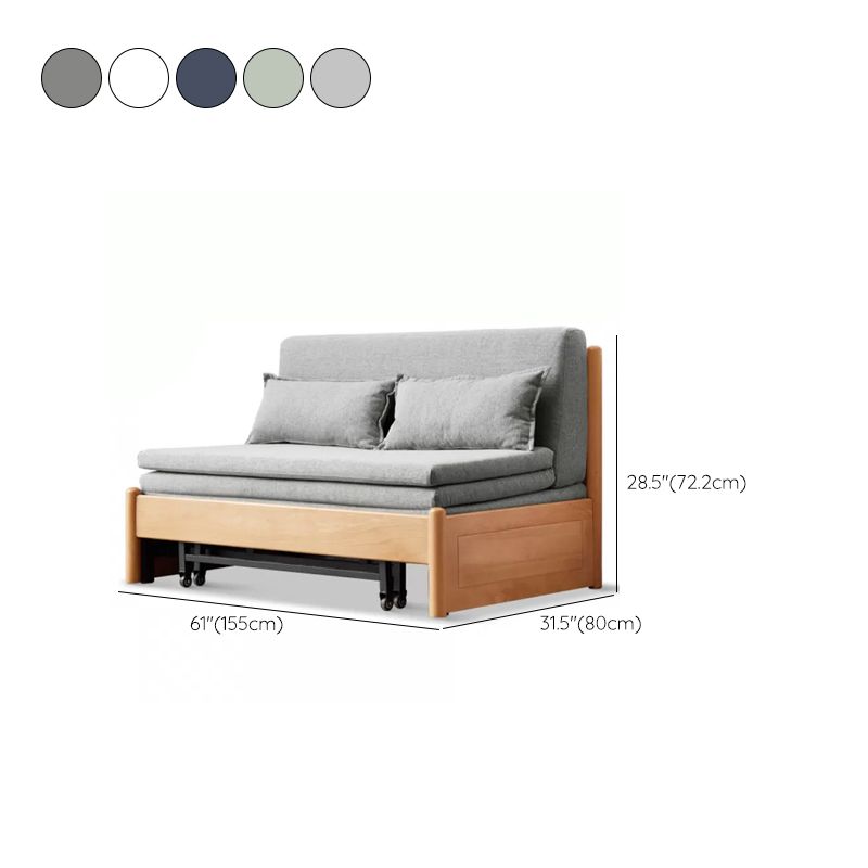 31.5" W Solid Wood Removable Sleeper Sofa Scandinavian Sofa Bed Clearhalo 'furn' 'furn_futons' 'Furniture' 'Futons & Daybeds' 'Futons' 'Living Room Furniture' 1200x1200_e6dbe56d-75d1-4d35-b775-09612b00395f